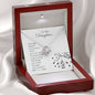 Gift for Daughter – “Strength Comes From Overcoming” Love Knot Necklace