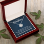 Gift for Daughter‑in‑Law (from Mom) – “Life Gave Me the Gift of You” Love Knot Necklace