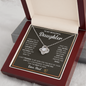 Gift for Daughter (from Dad) – “Aim for the Skies” Love Knot Necklace