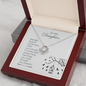 Gift for Daughter – “Strength Comes From Overcoming” Love Knot Necklace