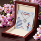 Gift for Daughter (from Dad) – “I'm Always in Your Heart” Love Knot Necklace