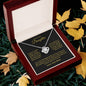Gift for Daughter from Mom – “You Are More Than Enough” Love Knot Necklace