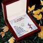 Gift for Daughter (from Dad) – “I'm Always in Your Heart” Love Knot Necklace