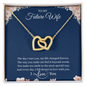 Gift for Girlfriend "The day I met you, my life changed forever.." Interlocking Hearts Necklace