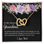 Gift for Grandmother "For all the times that I forgot to say thank you..." Interlocking Hearts Necklace