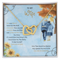 Gift for Wife " How special you are to me, you are my sunshine" Interlocking Hearts Necklace