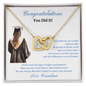 Gift for Granddaughter "To a beautiful Girl on her Graduation Day..." Interlocking Hearts Necklace