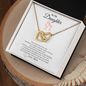 Gift for Daughter "Never Forget That I Love You" Interlocking Hearts Necklace