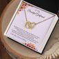 Gift for Girlfriend "Falling in Love with You" Interlocking Hearts Necklace