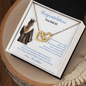 Gift for Granddaughter "To a beautiful Girl on her Graduation Day..." Interlocking Hearts Necklace