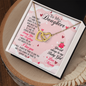 Gift for Daughter (from Mom) – “You Will Always Be My Baby Girl” Interlocking Hearts Necklace