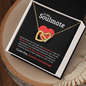 Gift for Soulmate B "You are the greatest gift" Interlocking Hearts Necklace