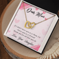 "I'd choose you as a friend..." Interlocking Hearts Necklace - Gift for Mom