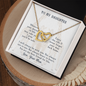 Gift for Daughter (from Mom) – “Heart to Heart, Always” Interlocking Hearts Necklace