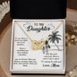 Gift for Daughter (from Mom) – “I'll Always Be With You” Interlocking Hearts Necklace