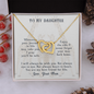 Gift for Daughter (from Mom) – “Heart to Heart, Always” Interlocking Hearts Necklace