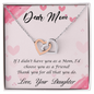 "I'd choose you as a friend..." Interlocking Hearts Necklace - Gift for Mom