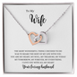 Gift for Wife "The most wonderful thing I decided to do was to share..." Interlocking Hearts Necklace