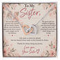 To My Sister From Your Sister – Best Friends by Choice - Interlocking Hearts Necklace