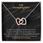 Gift for granddaughter "I know you will be one of the most..." Interlocking Hearts Necklace