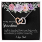 Gift for Grandmother "For all the times that I forgot to say thank you..." Interlocking Hearts Necklace