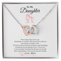 Gift for Daughter "Never Forget That I Love You" Interlocking Hearts Necklace