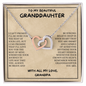 Gift for Granddaughter "Remember whose granddaughter you are..." Interlocking Hearts Necklace