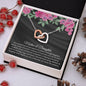 Gift for Daughter (from Mom) – “A Bond That Can Never Be Undone” Interlocking Hearts Necklace