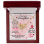 Gift for Daughter (from Mom) – “You Will Always Be My Baby Girl” Interlocking Hearts Necklace