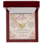 To My Sister From Your Sister – Best Friends by Choice - Interlocking Hearts Necklace