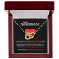 Gift for Soulmate B "You are the greatest gift" Interlocking Hearts Necklace