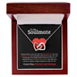 Gift for Soulmate B "You are the greatest gift" Interlocking Hearts Necklace