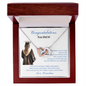 Gift for Granddaughter "To a beautiful Girl on her Graduation Day..." Interlocking Hearts Necklace