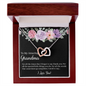 Gift for Grandmother "For all the times that I forgot to say thank you..." Interlocking Hearts Necklace