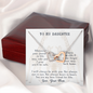 Gift for Daughter (from Mom) – “Heart to Heart, Always” Interlocking Hearts Necklace
