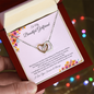 Gift for Girlfriend "Falling in Love with You" Interlocking Hearts Necklace