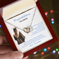 Gift for Granddaughter "To a beautiful Girl on her Graduation Day..." Interlocking Hearts Necklace