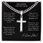Gift for Him "Promise Necklace: When you wear this cross, let it be a symbol..." Artisan Cross Necklace