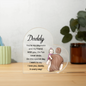 Gift for Dad (from Daughter) – “You're My Playmate and My Friend” Heart‑Shaped Acrylic Block