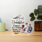 Gift for Grandpa – “Silver in His Hair, Gold in His Heart” Heart Acrylic Block