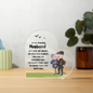 Gift for Husband – “My Love, My Heart, My Partner Always” Heart Acrylic Block