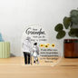 Gift for Grandpa – “Thank You for Being My Grandpa” Heart Acrylic Block