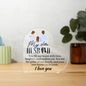 Gift for Husband – “You Fill Our Home with Love” Heart Acrylic Block