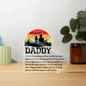 Gift for Dad (from Son) – “Thanks for Teaching Me How to Fish” Heart Acrylic Block