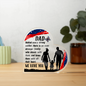 Gift for Dad – “Behind Every Strong Soldier” Heart Acrylic Block