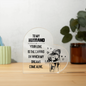 Gift for Husband – “Your Love Is the Canvas of My Dreams” Heart‑Shaped Acrylic Block