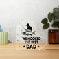 Gift for Dad (from Children) – “We Hooked the Best Dad” Heart Acrylic Block