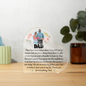 Gift for Dad (from Daughter) – “Thank You for Everything” Heart Acrylic Block