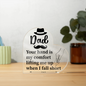 Gift for Dad (from Daughter) – “Your Hand Is My Comfort” Heart Acrylic Block