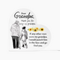 Gift for Grandpa – “Thank You for Being My Grandpa” Heart Acrylic Block